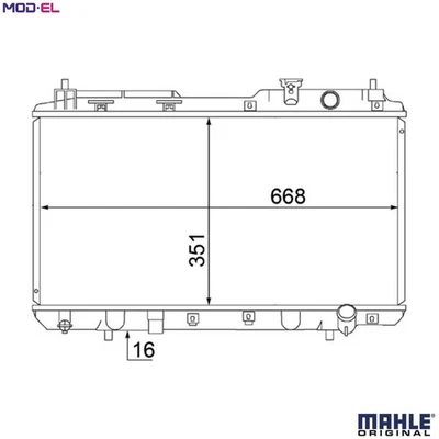 RADIATOR ENGINE COOLING CR 1457 000S FOR HONDA B20B 2.0L B20Z1 2.0L 4cyl CR-V I - Image 1 of 4
