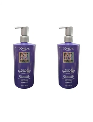 2 Pack L'Oreal Paris EverPure Purple Condtioner, Hibiscus 23 fl oz Each - Image 1 of 3