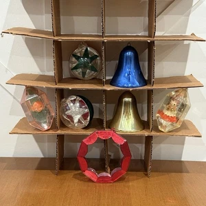 Vintage Jewelbrite Plastic Christmas Tree Foil Star Diorama Elf Ornaments MCM - Picture 1 of 15