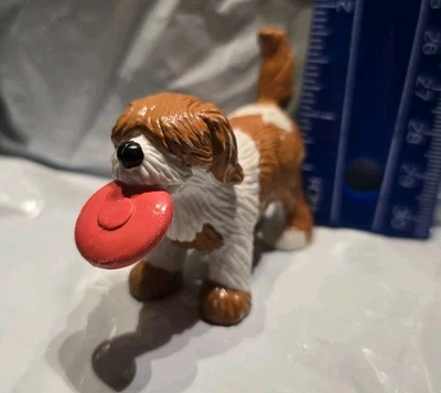 Vintage 3" L Barkley PVC Orange White Dog Sesame Street Applause - Image 1 of 4