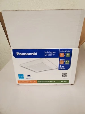 *SIN TORNILLOS* Ventilador de escape de baño Panasonic RG-M79A Whisper Mighty 70/90 CFM Foto 1 de 4