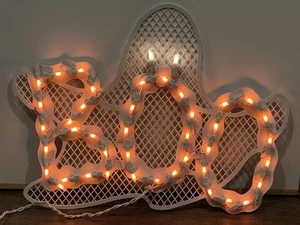 Vintage 2000 Halloween Impact Plastics Window Ghost “BOO”Lights 18”X13” TESTED - Picture 1 of 20