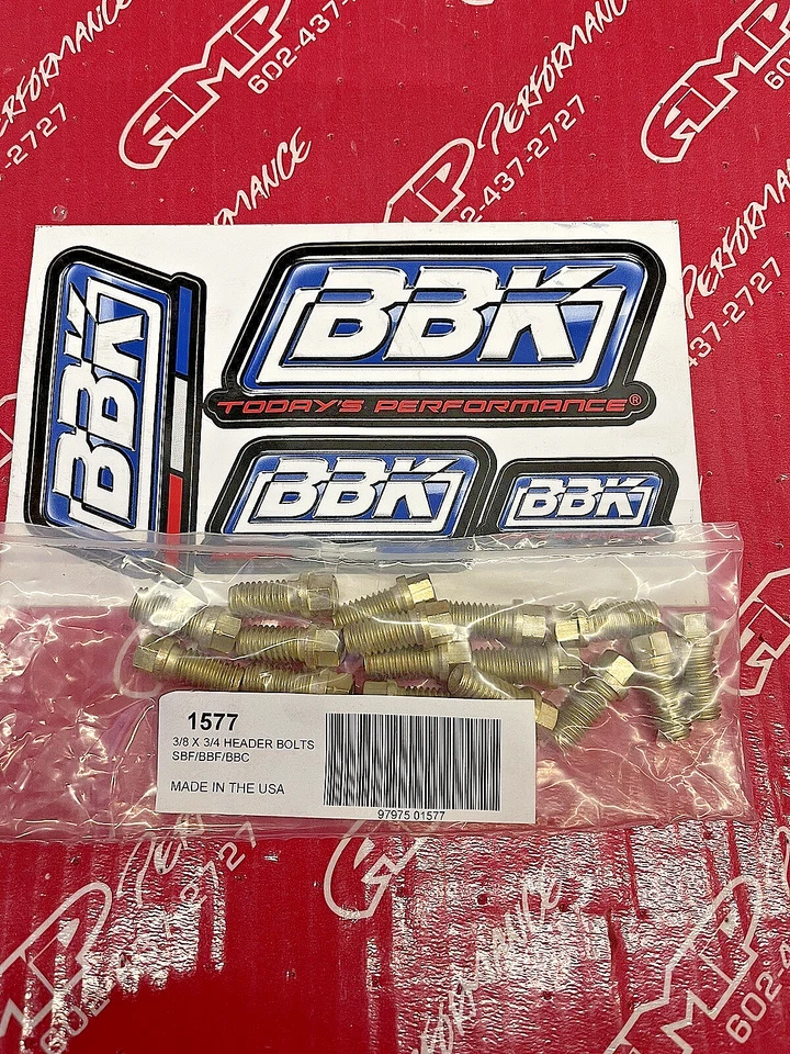 Kit de pernos de cabezal BBK Performance Products 1577 Ford 302/351 3/8"-16 x 1" Foto 1 de 1