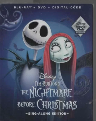 THE NIGHTMARE BEFORE CHRISTMAS SING-A-LONG/THEATRICAL MOVIE CLUB BLU-RAY/DVD NEW - Image 1 of 4