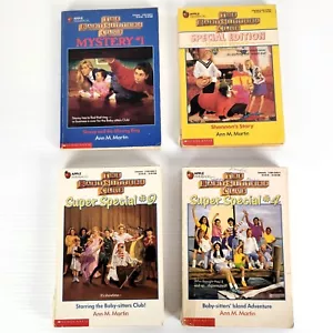 Vintage The Babysitters Club 4x PB Book Bundle Lot Ann M Martin 1980 Teen Drama - Picture 1 of 15