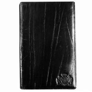 WITTCHEN BUGATO cuero italiano negro documentos de viaje estuche pasaporte - Imagen 1 de 6