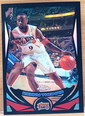 2004-05 Topps cromo Kenny Thomas refractor negro #D/500 76ers Foto 1 de 2