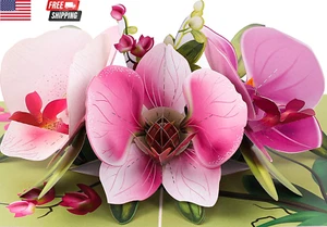 Pop up Orchid Flower Mother Day Card- 3D Cards for Birthday, Anniversary, Thank - Picture 1 of 5