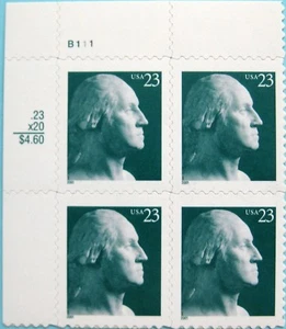 1 #3468A .23 GEORGE WASHINGTON PB OF 4. BIN $1.99. - Picture 1 of 1