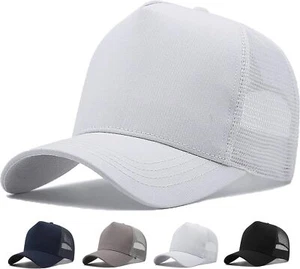 Oversize XXL Mesh Trucker Hat big head hats for men XX-Large-3X-Large, White - Picture 1 of 7