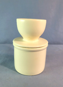 The Original Butter Bell Crock Cream Porcelain L.Tremain Butter Keeper Dish