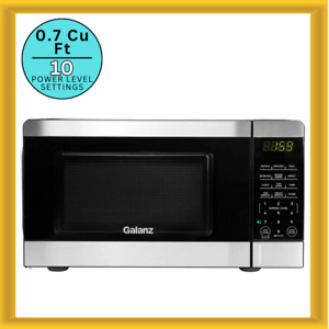Galanz GLCMV207S2-07 0.7 Cu. Ft 700 Watt Countertop Microwave Oven in Silver