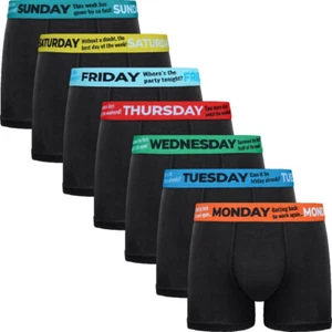 Boxer shorts men's underwear 7 pack boxer shorts cotton underpants days - Picture 1 of 7