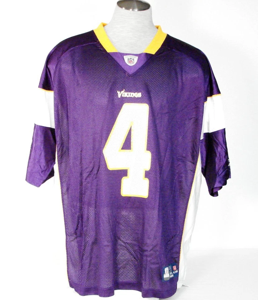 Reebok NFL Minnesota Vikings Favre 4 Purple Football Jersey #4 Youth Boy's NWT - Image 1 of 4
