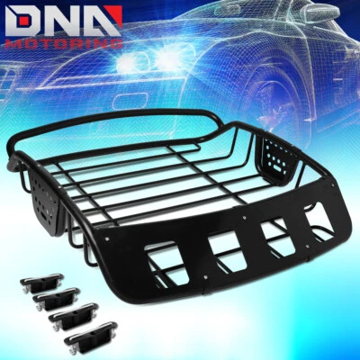 CESTA DE CARGA UNIVERSAL AJUSTÁVEL RACK DE TETO DE AÇO RESISTENTE SUPORTE DE BAGAGEM DE CARRO - Imagem 1 de 4