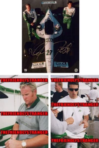 Paul Tracy & Dario Franchitti signed "CART" 8x10 Photo PROOF Team Kool Green COA - Picture 1 of 5