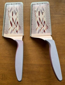 Lot of 2 Temptations Old World Cranberry Utensil, Serrated Spatula And Cover. - Picture 1 of 2