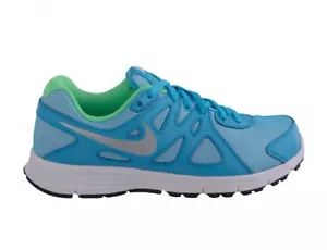 Scarpe Nike Revolution 2 GS giovani ragazze taglia 6,5 Y 555090 405 blu/verde/argento - Foto 1 di 4