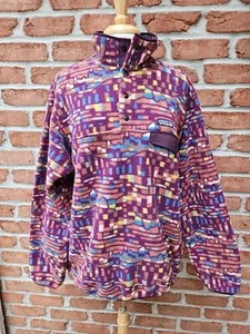 Patagonia Womens XL Synchilla Lightweight Snap-T Pullover. Fitz Roy Patchwork: - Picture 1 of 9