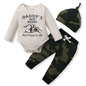 Cute Baby Boy Outfits Newborn Fall 3PCS Baby Clothes Boy Winter Long Sleeve R... - Picture 1 of 7