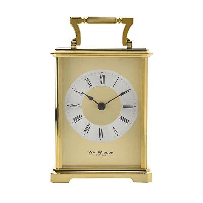 Traditional Carriage Clock William Widdop Gold Colour Metal Gilt Quartz Gift - Image 1 of 3