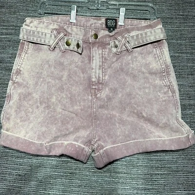 Urban Outfitters BDG Pantalones Cortos Cintura Alta Rosa Estilo Tyrie Cintura Alta Talla 26 Foto 1 de 4