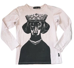 Rock Your Kid Girl’s Stretch Cotton Dog Queen Graphic Long Sleeve Top 8 - Picture 1 of 3