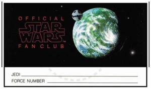 TARJETA OFICIAL DE MEMBRESÍA DEL CLUB DE FANS DE STAR WARS - REIMPRESIÓN VINTAGE - Imagen 1 de 2