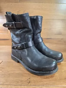 Botas Rag & Bone para mujer de cuero negro punta redonda media pantorrilla TALLA 35 US 5 - Imagen 1 de 12