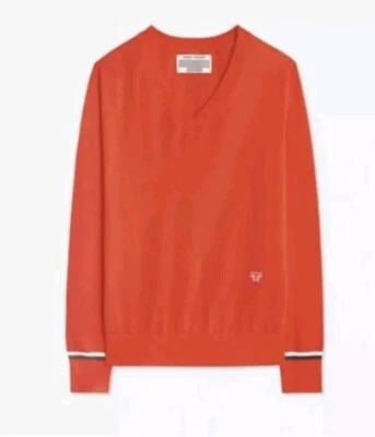 Novo! Suéter Tory Sport performance merino gola V $198 tamanho P - Imagem 1 de 4