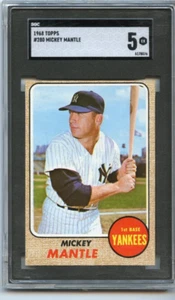 1968 Topps Mickey Mantle New York Yankees  #280  🚀😳💥 SGC Graded 5 - Picture 1 of 2