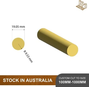 Brass Solid Rod | 19.05mm | Multiple Lengths / Size Available | C385 - Picture 1 of 5