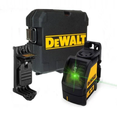 Dewalt DW088CG Green Cross Line Laser Level  Kit + Wall Bracket +Case - Image 1 of 3
