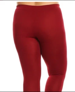 Plus 17 inches Women capri leggings Exercise Athletic Workout Yoga Bugundy - Picture 1 of 3