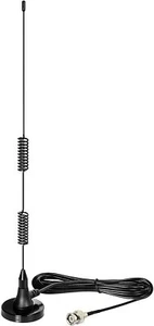20-1300MHz VHF UHF Two Way Ham Radio Police Scanner Antenna Magnetic Base BNC - Picture 1 of 6