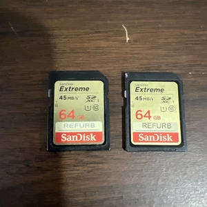 2 SANDISK ULTRA PLUS SDXC UHS-I CARD 64GB SDSDUW3-064G-AP6IN 45MB/s - Tested - Picture 1 of 3