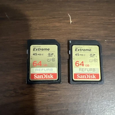 2 TARJETAS SANDISK ULTRA PLUS SDXC UHS-I 64 GB SDSDUW3-064G-AP6IN 45 MB/s - Probadas Foto 1 de 3