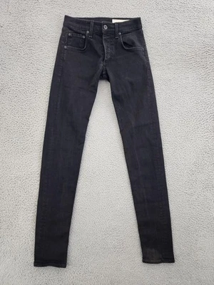 Rag & Bone Jeans Mens 28 Black Fit 1 Extra Slim Standard Issue Button Fly Denim - Image 1 of 4