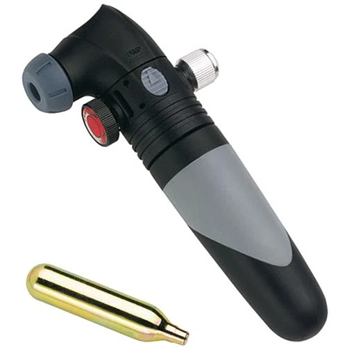 Point CO2 Minipumpe AV Ventil Fahrradpumpe inkl. 1x Patrone schwarz/grau - Bild 1 von 1