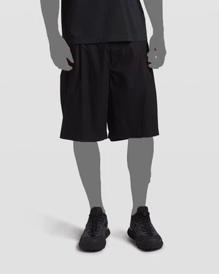 $435 Moncler 男式黑色 52 百褶长短裤 50 码 — 第 1/4 张图片