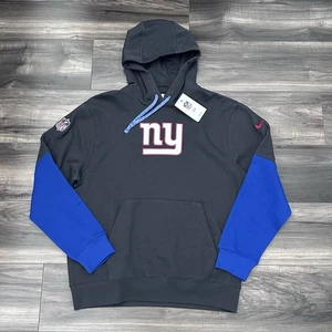 Nike New York Giants NFL Men's Medium Team Issue Pullover Hoodie Gray Blue New - Picture 1 of 8