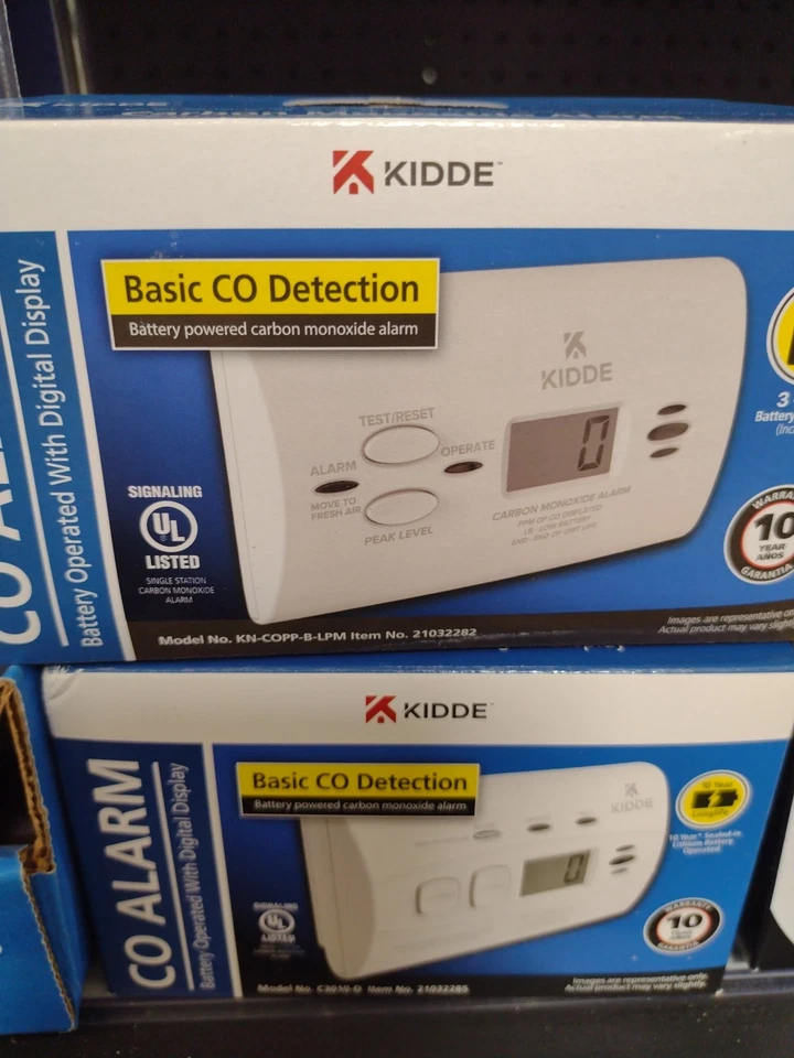 Kidde KN-COPP-B-LPM alarme de monóxido de carbono operado por bateria com display digital 824 - Imagem 1 de 1