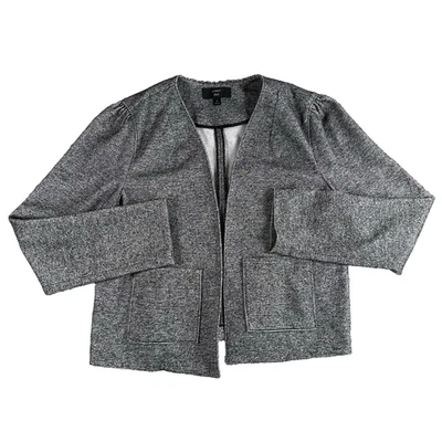 Blazer para mujer J Crew M gris jaspeado 365 Boucle texturizado frente abierto chaqueta oficina Foto 1 de 4
