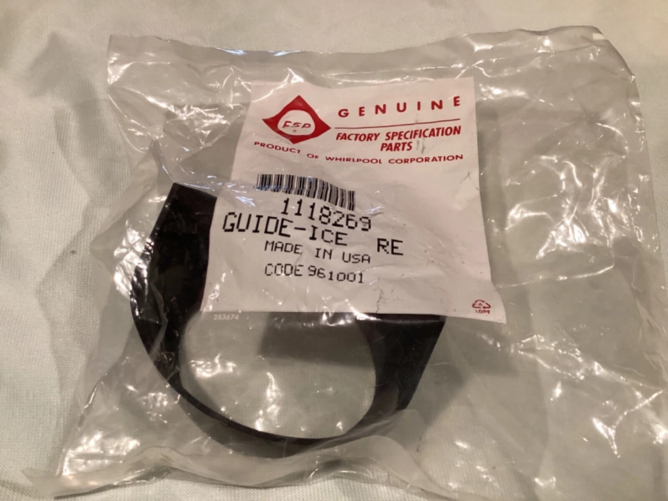 NUEVO ORIGINAL FABRICANTE ORIGINAL EN EMBALAJE ORIGINAL Whirlpool Refrigerador Ice Guide #1118269 Foto 1 de 4