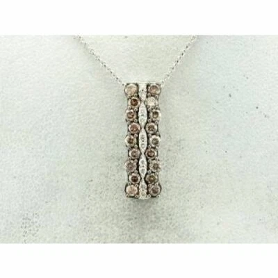 Collar Colgante LeVian Oro Blanco 14K H-I SI2 Diamante Chocolate 0.67 cts 18" Foto 1 de 4