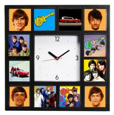 The Monkees Davy Mike Peter Micky Clock with 12 pictures - Image 1 of 4