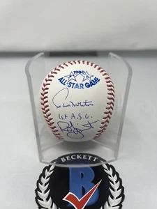 Robin Yount Paul Molitor Signed 1980 All Star Game Baseball Beckett COA 1 - Picture 1 of 6