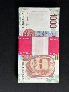 MAZZETTA COMPLETA LIRE 1000 MONTESSORI, FAZIO, AMICI, DECR. 3 OTTOBRE 1990 , FDS - Foto 1 di 4