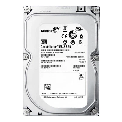 Seagate Constellation ES.2 Sed ST33000651NS 3TB 7200RPM 64MB 3.5'' Inch - Image 1 of 3