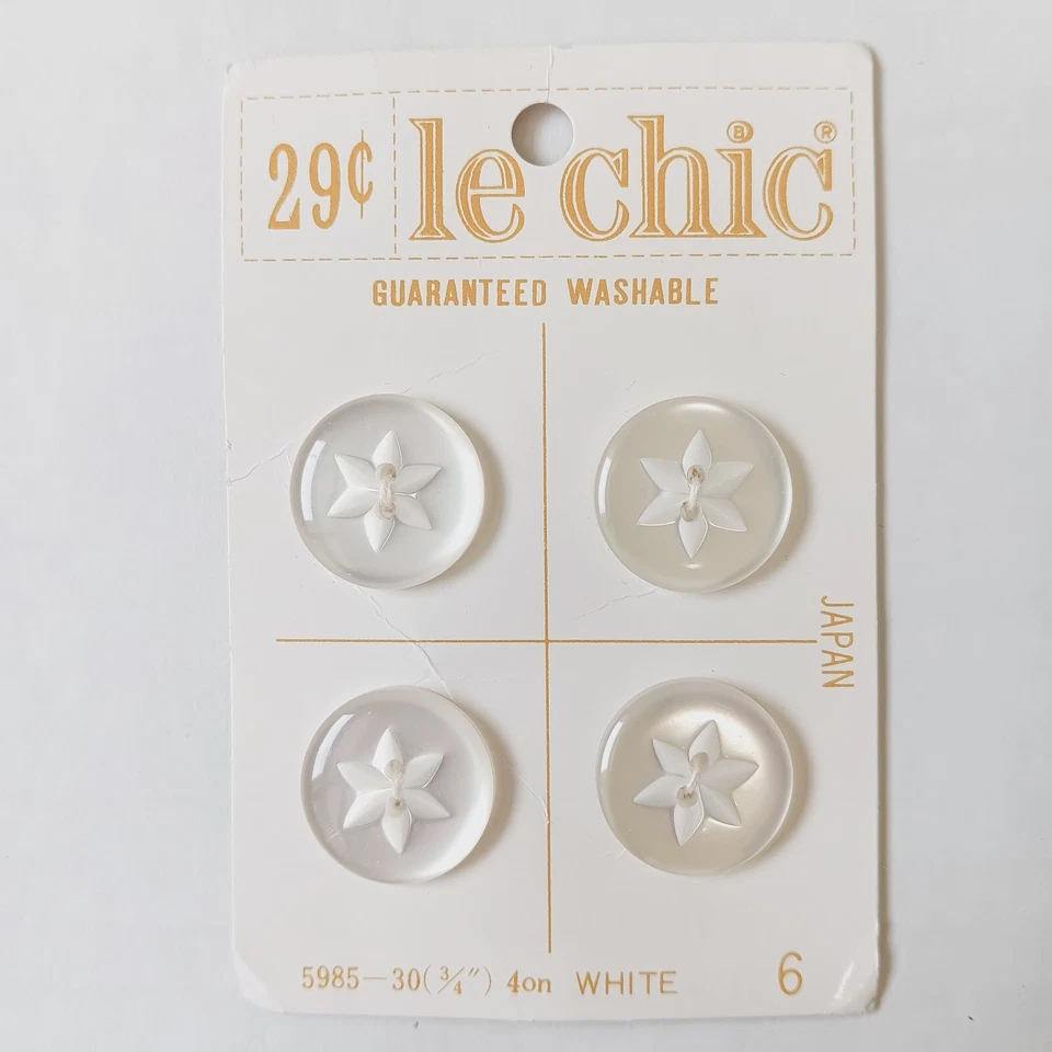Elección de botones de plástico vintage Le Chic 3/4" - 7/8" azul verde plata blanco Foto 1 de 1